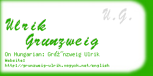 ulrik grunzweig business card